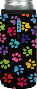 Sok It CanSok Sleeve for Beer & Soda Insulated Neoprene Cover (Pawsitive Vibes, 12oz Slim Can Sleeve)