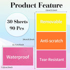STARLIBOO Removable Colored Labels Stickers, 3X5 Inch Removable Large Label Stickers for Moving Boxes and Storage Bins- Waterproof- Tear Resistant (Multicolor