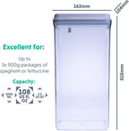 BopTop (1pc - Spaghetti/Cereal) Airtight Food Storage Container – Mechanical Silicone Seal Canister - BPA-Free - 3.3Qt
