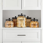 Talented Kitchen 154 Pantry Labels for Food Containers - Assorted Sizes & Black Bold Text on Clear Waterproof Vinyl - Preprinted Vintage Kitchen Labels & Farmhouse Style Pantry Organization