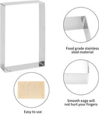 Rectangle cookie cutter ANCKNE Stainless Steel Rectangle Biscuit Molds Square Pastry Molds Fondant Cake Cookie Cutter Set 1 Inch Depth