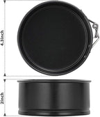 Springform Pan Set, 4-Inch Mini Cake Pan 4 Pack with 50 Pcs Parchment Paper Liners, Nonstick Leakproof for Mini Cheesecakes, Pizzas and Quiches