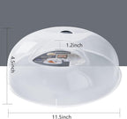 Microwave Splatter Cover for Food Large Microwave Plate Cover Guard Lid with Steam Vents, 1.5 Inch BPA Free & Dishwasher Safe-Grey