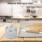 AUNMAS Stainless Steel Tea Ball Strainer and Spice Filter, 4.7 Inch Infusion Basket for Loose Leaf Tea, Soup Seasonings, Broth with Hook,12 x 13cm