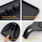 Kitchen Silicone Utensil Rest with Drip Pad-BPA-Free Heat-Resistant Spoon Rest for Stove Top - Spoon Rest for KitchenCounter - Kitchen Gadgets &Grill Utensil Holder-Black 3 Pcs