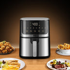 ASZ 5qt Air Fryer Digital for dorm office- Compact Airfryer Design for 2-3 people, 8 in 1 Presets Bake Toast Broil Reheat Bacon Fries Chicken Shrimp Non-Stick Kitchen Airfry Countertop Gift
