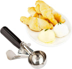 Met Lux 1.25 oz Stainless Steel #30 Portion Scoop - with Black Handle - 1 count box