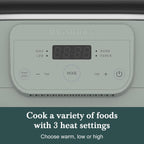 6 Quart Programmable Slow Cooker Removable Healthy Nonstick Crock Pot - Small Kitchen Appliance for Family Dinners - Serves 6+ People - Heat Settings: Keep Warm Olive Olive