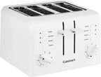 Cuisinart CPT-142P1 4-Slice Compact Plastic Toaster, White & HM-50 Power Advantage 5-Speed Hand Mixer, White