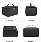 NOL Natural Organic Lifestyle Small Lunch Bag Mini Lunch Box Insulated Lunch Bag for Men/Women Leakproof Cooler Tote Bag Lightweight Nylon Waterproof Lunch Box For Work, Black