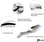 JBscoop Metal Ice Scoop Stainless Steel, Popcorn Scoop, 9.4 Inch Dog Food Scoop Popcorn for Party Wedding, Heavy Duty Dishwasher Safe