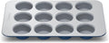 Caraway Non-Stick Ceramic 12-Cup Muffin Pan - Naturally Slick Ceramic Coating - Non-Toxic, PTFE & PFOA Free - Perfect for Cupcakes, Muffins, and More - Navy