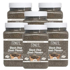Pride Of India - Pack of 6 - Premium Black Chia Seeds Powder 1 lbs (454 gm) Mild Nutty Earthy Taste Freshly Milled in Small Batches | Used for Baking Coating Thickening