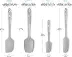 DI ORO Silicone Spatula Set - Rubber Kitchen Spatulas for Baking, Cooking, & Mixing - 600°F Heat-Resistant & BPA Free Silicone Scraper Spatulas for Nonstick Cookware - Dishwasher Safe (4pc, Stone)