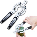 Jar Opener, Multi Jar Opener for Weak Hands, Stainless Steel Jar Lid Opener, Beer Bottle Opener for Arthritic Hands, Seniors with Arthritis
