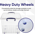 Superio Storage Bins with Lids, Clear Plastic Containers for Organizing, Stackable Totes, BPA Free, Odor Free, Organizer Boxes for Home, and Dorm (4 Pack, 44 Quart)
