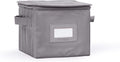 Covermates Keepsakes Dish Storage Box - Stackable, Reinforced Handles, China Storage, Graphite