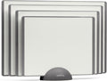 SMIRLY Plastic Cutting Board Set with Holder 4 Pieces, Non-Slip Dishwasher Safe Chopping Boards for Kitchen, Grey & White