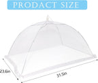 2 PCS Extra Large Food Covers Nets for Outside（40"X24"）umbrella Mesh Screen Covers for Outside Pop-Up Mesh Reusable and Collapsible Food Nets for Parties Picnics Outdoor BBQS…