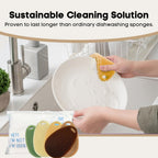 Silicone Sponge Dish Scrubber - Food Grade and Housecleaning - BPA Free Silicone Kitchen Scrubber [5 Pack Ovals Fall]