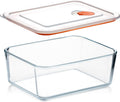 NUTRIUPS 2.6QT Deep Glass Baking Dish with Lid,（9×7in ）Deep Rectangular Glass Baking Dish for Oven