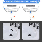 Pop Up Drain for Bathroom Sink, ARCORA Oil Rubbed Bronze Vessel Sink Drain with Overflow, Pop Up Bathroom Sink Stopper