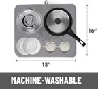 Bellemain XXL Dish Mat Microfiber Dish Drying Mat, Super absorbent (Grey, 16" x 18")