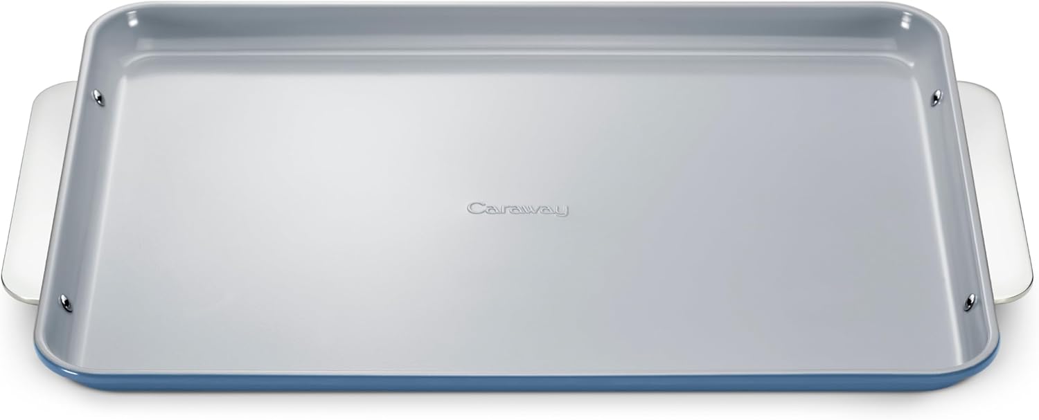 Caraway Non-Stick Ceramic Baking Sheet - Naturally Slick Ceramic Coating - Non-Toxic, PTFE & PFOA Free - Perfect for Baking, Roasting, and More - Large (18" x 13") - Slate
