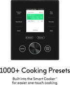 CHEF iQ Smart Pressure Cooker with WiFi and Built-in Scale - Easy-to-Use 10-in-1 Multicooker with 500+ Guided Recipes - Rice Cooker, Slow Cooker, Instant Meals for Foodies - 6 Quart - Family Size