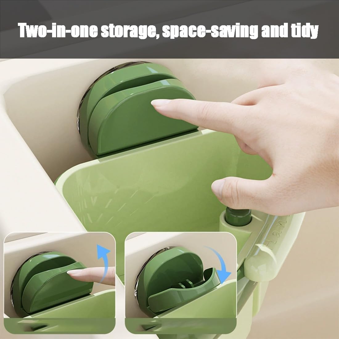 Suction Cup Sink Corner Rack, Sink Strainer Basket, 2025 New Upgraded Suction Cup Press Sink Drainer Basket, Press Automatic Dumping Sinks Strainer Basket (2pcs-c)