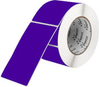 Perco Purple Labels 3x5 Inch 500 Stickers/Roll with Easy Peel Perforation and Strong Adhesion for Inventory Management, Color Coding, Moving Boxes, Retail, Organizing & Crafts – Made in USA