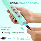 YUSWKO Baby Blue Handheld Milk Frother Wand for Coffee, Rechargeable Electric Whisk with 3 Heads 3 Speeds Drink Mixer Coffee Frother For Latte, Cappuccino, Hot Chocolate, Egg