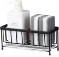 Kavciva Sink Caddy Sponge Holder,304 Stainless Steel Dish Brush Holder,Kitchen Countertop Sink Rack,Dish Soap Holder,Dishwashing Tool Drying Tray with Adjustable Partitions,Essential Kitchen Shelves