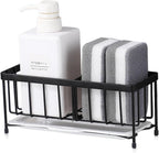 Kavciva Sink Caddy Sponge Holder,304 Stainless Steel Dish Brush Holder,Kitchen Countertop Sink Rack,Dish Soap Holder,Dishwashing Tool Drying Tray with Adjustable Partitions,Essential Kitchen Shelves