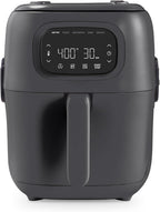 Dash Flip & Fry™ Digital 2-in-1 Grill + Air Fryer with 5 functions, 7 Qt Capacity, Air fryer & Indoor Grill for fries, wings, burgers and more - Forged Iron