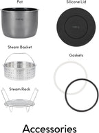 CHEF iQ Smart Pressure Cooker with WiFi and Built-in Scale - Easy-to-Use 10-in-1 Multicooker with 500+ Guided Recipes - Rice Cooker, Slow Cooker, Instant Meals for Foodies - 6 Quart - Family Size