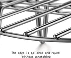 9.8" Round Cooking Rack Versatile Stainless Steel Grid Grill Steamer Rack, Fits Air Fryer Pot Pressure Cooker Canning
