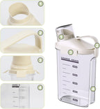 2-Pack Airtight Cereal & Dry Food Storage Containers, BPA-Free Plastic Rice Containers with Lids & Measuring Cup, Kitchen & Pantry Organization for Dry Pet Food, Flour, Grain, Nuts, Snacks, White