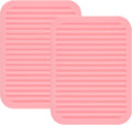 Smithcraft Silicone Trivets Mats for Hot Dishes and Hot Pots, Hot Pads for Countertops, Tables, Pot Holders, Spoon Rest Small Drying Mats Set of 2 Color Pink