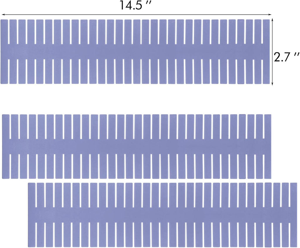 acDesign 40Pcs Grid Drawer Dividers, Adjustable Drawer Organizer for Socks, Underwear, Lingerie, Makeup, Bedroom Office Kitchen Storage (Blue)