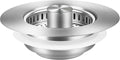 Kitchen Sink Drain Strainer/Strainer Basket, Upgraded 3 in 1 Stainless Steel Pop-up with Anti-Clogging Basket Sink Stopper, Suitable for US Standard 3-1/2" Sink Drain Hole (Brushed Nickel)