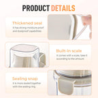 Clear Airtight Food Storage Containers, Transparent Cereal Dry Food Storage with Pouring Spout, for Flour, Sugar and Cereal (54oz white)