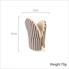 1 Pair Mini Oven Mitts,High Heat Resistant Oven Gloves,Kitchen Short Oven Mit with Hanging Loop for BBQ, Baking, Cooking and Grilling, (Khaki)