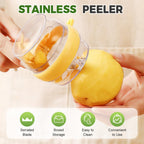 3 in 1 Peeler with Container, 2025 New Stainless Steel Peelers with Container with Handle Fruit Knife, Multifunctional Vegetable Peelers for Home Kitchen (Yellow and Green)