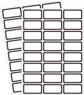 STARLIBOO Removable Labels, Blank Freezer Labels for Food Containers, 1x2 Inch Freezer Stickers, Freezer Labels to Write on/Waterproof Labels/Easy Peel Off (Black Border, 360 Labels)
