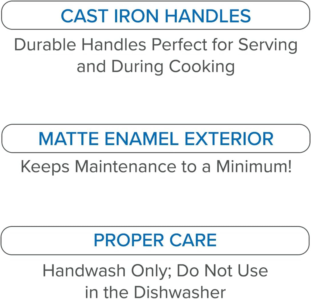 Viking Cast Iron Skillet, 10 Inch Enameled Frying Pan, Kitchen Cookware, Charcoal