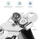 Can Opener Manual Heavy Duty,Can Opener Stainless Steel With Magnet,Have Smooth Edges,Durable Sharp Blade,Effort-Saving Big Knob And Anti Slip Handle,Manual Bottles Opener For Seniors