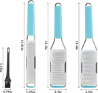 Cambom Lemon Zester Grater Three-piece Suit - Heavy Duty Kitchen Tool for Parmesan Cheese, Ginger, Garlic, Nutmeg, Chocolate, Vegetables，Fruits，Stainless Steel Grater Dishwasher Safe Blue