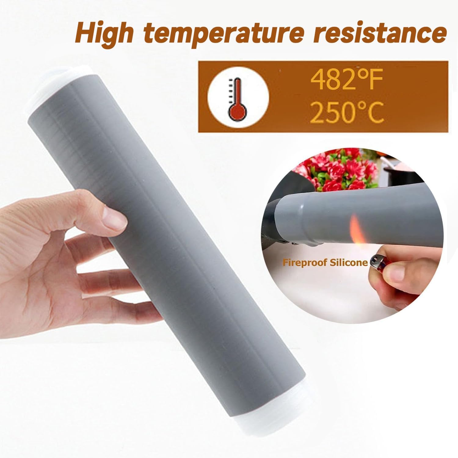 3 Pcs Silicone Pot Handle Cover Heat Resistant, Cast Iron Handle Cover Retractable Silicone Pot Handle Sleeve for Cast Iron Frying Pan Handle Holder (1.1 x 3.7 Inch, S), Gray