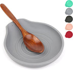 6.1" Large Spoon Rest for Stove Top, 1 Pack Silicone Spoon Rest for Kitchen Countertop Gray, Heat-Resistant Utensil Rest for Spatula, Tongs or Spoon